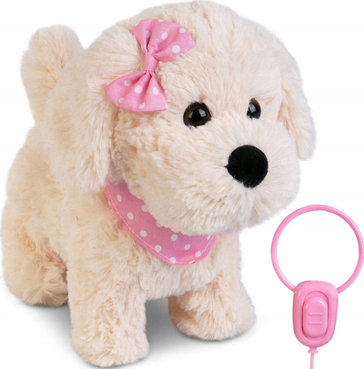 Lodër qen ecës Natalia Artyk Walking Dog On Leash, interaktiv, 21cm, shumëngjyrëshe