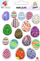 Ngjitëse për fëmijë Dodo Stickers For Children Easter Eggs, motive vezë Pashke, format 100 x 150 mm, shumëngjyrëshe