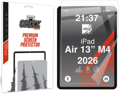 Folie mbrojtëse ekrani GrizzGlass CeramicFilm për Apple iPad Air 13", 2024 2026, transparente