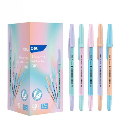 Stilolaps me bojë Deli, 0.7mm, 50 copë, pastel blu