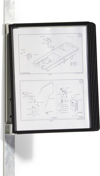 Korniza prezantuese Durable 5914-01, set 5 panelet A4, magnetike, e zezë