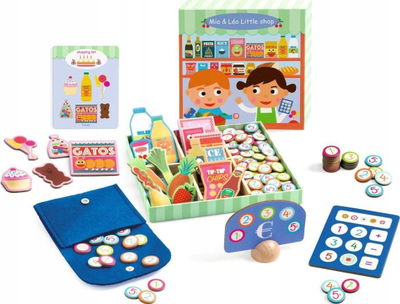 Set loje me role Djeco Mia & Léo Little Shop 5509, për fëmijë, shumëngjyrësh