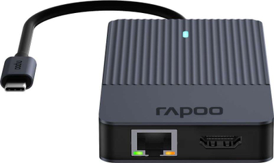 Dok USB-C Rapoo UCM 2004, 7 porta, trup alumini, gri