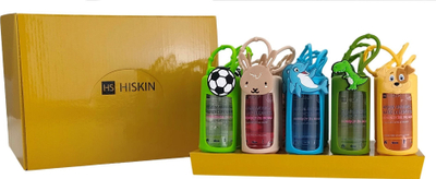 Set dezinfektues duarsh Hiskin Antibac Hand Cleanser+, xhel biocid për duar, me display