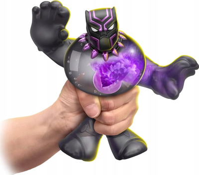 Figurë lodër Heroes of Goo Jit Zu Marvel Black Panther, Goo Shifters, Vibranium Energy Blast, elastike