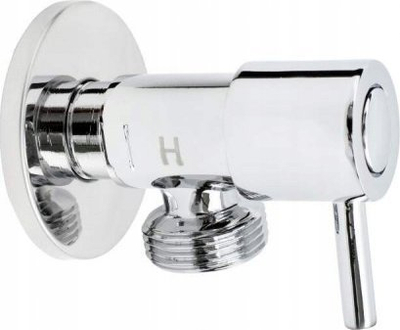 Valvul këndore Hydroland ZK.C10, 1/2"-3/8", kartush qeramik, krom