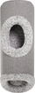 Shpi për mace Hobbydog Bullet, 80 x 30 cm, e bardhë gri