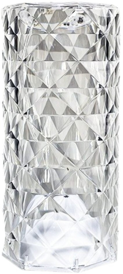 Llambë nate Crystal LED, 16 ngjyra, telekomandë dhe prekje, transparente