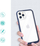 Kllëf telefoni Hurtel Hybrid Armor për iPhone 11 Pro, transparent me kornizë blu