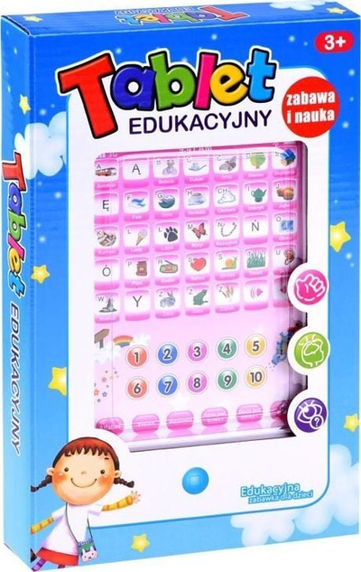Tablet edukativ për kalamoj, interaktiv, në polonisht, rozë