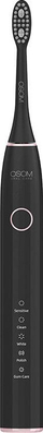 Електрична звучна четка за заби Osom Oral Care V10, полнива, со кутија за патување, црна