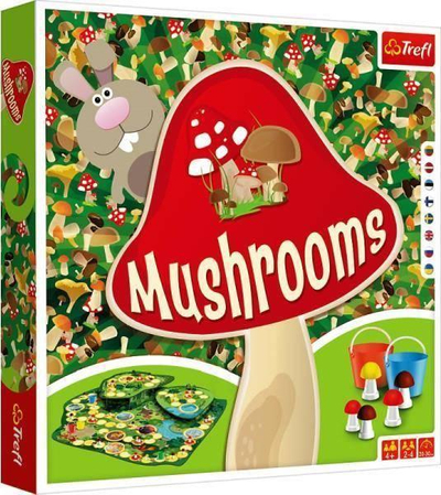 Lojë tavoline Trefl Mushrooms, për në shpi me gjithë familjen, version ukrainas, shumëngjyrëshe