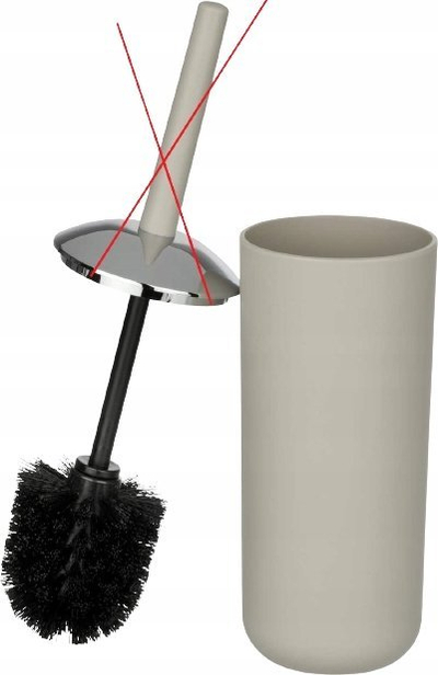 Furçë WC me mbajtëse WENKO Brasil, plastikë e qëndrueshme, dizajn modern, e bardhë