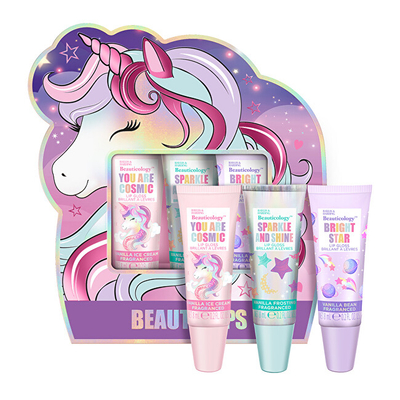 Shkëlqyes buzësh për fëmijë Baylis & Harding Unicorn, 3x 8 g