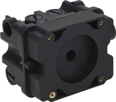 Rezervuar uji për PC Alphacool ES 2U DDC, POM, për kasa serverike 2U, i zi