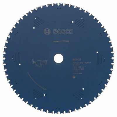 Disk sharrë Bosch Expert for Steel 305mm, 60 dhëmbë, për hekur