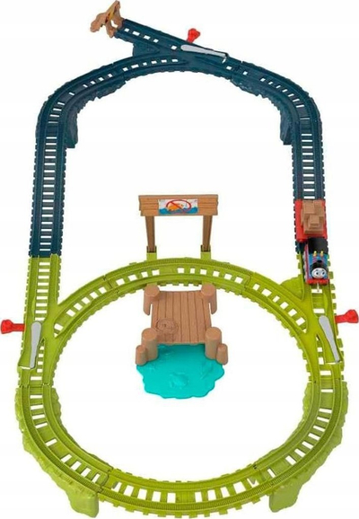 Set trenash Fisher Price Thomas and Friends Dockside Delivery, lokomotiv metalik, për fëmijë 3+