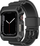 Këllëf me rrip Kingxbar CYF134 për Apple Watch 44mm, çelik edhe TPU, i zi