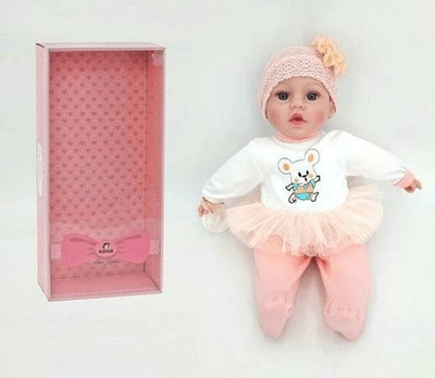 Kukull Baby Doll Adar 544406-560161, 40cm, me zë dhe këngë polonisht, me biberon