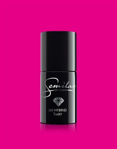 Lак гел Semilac SemiBeats 517, UV хибриден, 7 ml, неон розова