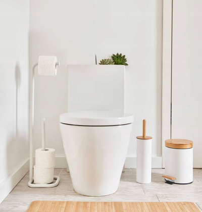 Сет WC Home24 Fino, за бања, модерен дизајн, неутрална боја