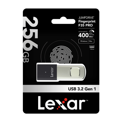 USB Lexar JumpDrive LJDF35P256G, 256GB, USB 3.2, e zezë argjendtë