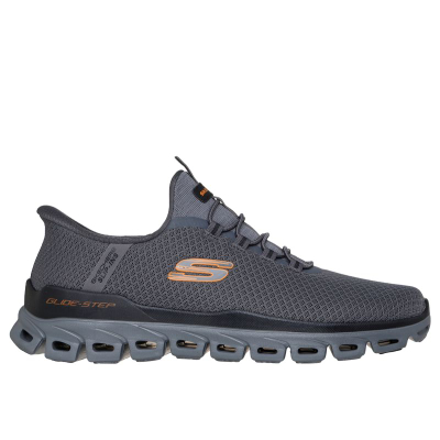 Машки спортски патики Skechers Glide-Step Noxus Slip-ins, Air-Cooled Memory Foam, мрежа, сиви