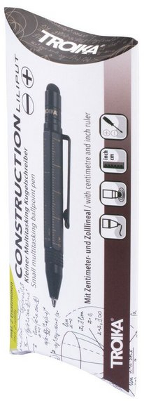 Stilolaps multitasking Troika Liliput Tool Pen, me stylus, me kaçavidë edhe vizore, i zi