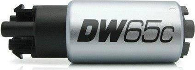 Pompa karburanti DeatschWerks DW65c, elektrike in-tank, 265 lph, argjendt