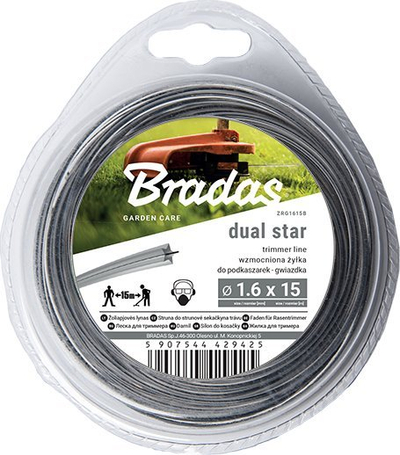 Fije prerëse për trimmër Bradas Ripper Dual, 3.0mm, 15m, formë ylli