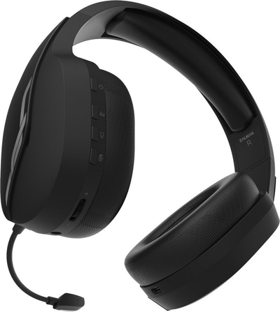 Kufje gaming pa tela Zalman HPS700, 7.1, me mikrofon, të zeza