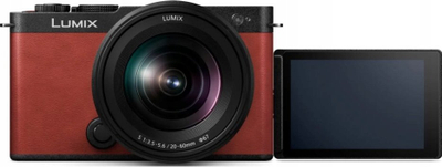 Aparat fotografik Panasonic LUMIX S9, full frame 24.2MP, lente S 20-60mm, i kuq
