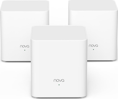 Sistem Wi‑Fi mesh Tenda Nova MX3 3‑sh, Wi‑Fi 6, dual band, i bardhë