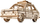 Puzzle druri 3D Little Story Fiat 126P, 228 copa, model makine, ngjyrë dru natyrale