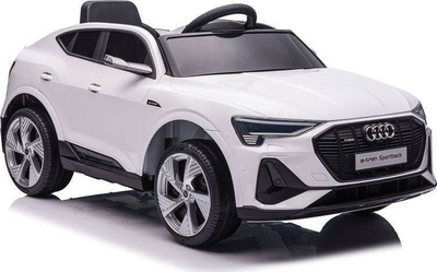 Makina elektrike për fëmijë Lean Toys Audi E-Tron QLS-6688, bateri 12V, telekomandë, e bardhë