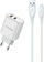 Karikues Awei PD81L EU GaN, 22.5W, 1x USB A 1x USB C, i bardhë