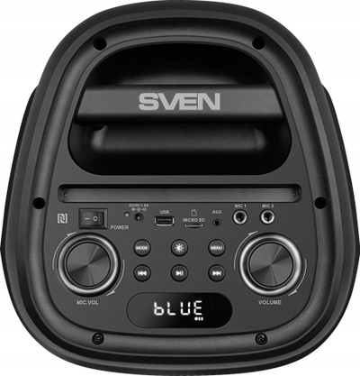 Kutizë zanore Sven PS-800, Bluetooth, 100W, bas i fortë, e zezë
