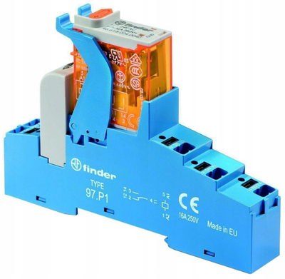 Rele ndërfaqe Finder seria 4C 4C.P1.8.230.0060SPA, 1P, 10A, 230V AC, push-in