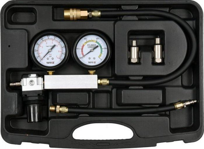 Set testimi rrjedhje cilindri Yato YT-73055, me manometër, për motorë benzinë
