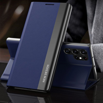 Këllëf Sleep Case Pro për Samsung Galaxy S25 Ultra, si libër, me stand, blu