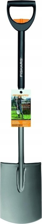 Lopatë kopshti Fiskars Ergonomic 1067512, teh i drejtë, ergonomike, gri