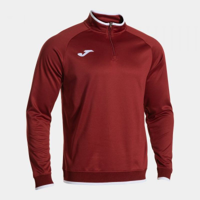 Детска спортска блуза Joma Combi Premium 1/4 Zip, со висока јака, бордо
