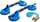 Set mbajtës xhami BGS 8000, 3 pjesë, mban 2x60 kg, blu