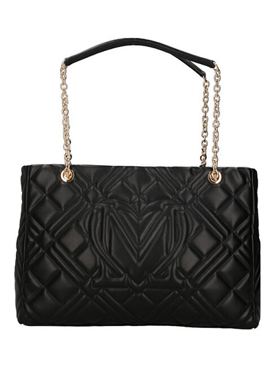 Çantë dore Love Moschino, poliuretan, e zezë