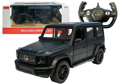 Автомобил на далечинско управување Rastar Mercedes AMG G63, размер 1:14, функционални светла, мат црна