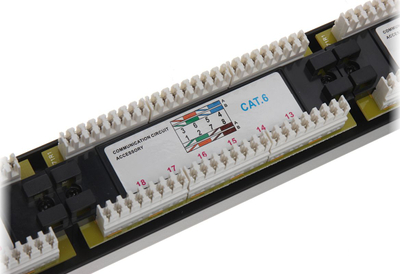 Patch panel Delta PP-24/RJ/6, 24 porta RJ-45, Cat 6, 1U, i zi