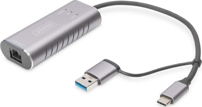 Мрежен адаптер Digitus DN-3028, 2.5 Gbit/s, USB 3.0 Type A, сив