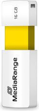 USB flash MediaRange MR972, 16GB, USB 2.0 Type A, e bardhë e verdhë