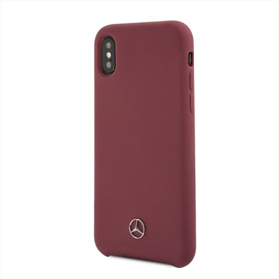 Заштитна маска Mercedes за iPhone X, тврдa маска, силикон, црвена