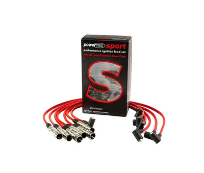 Kabllo ndezjeje PowerTEC Sport, 8mm silikon, për Opel Vectra A 1.8 2.0 89-95, e kuqe